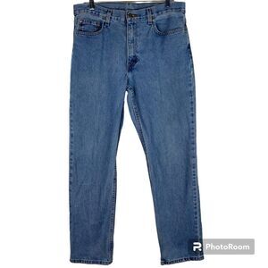 George Blue Denim Regular Fit Straight Leg Medium Wash Cotton Jeans 34x32